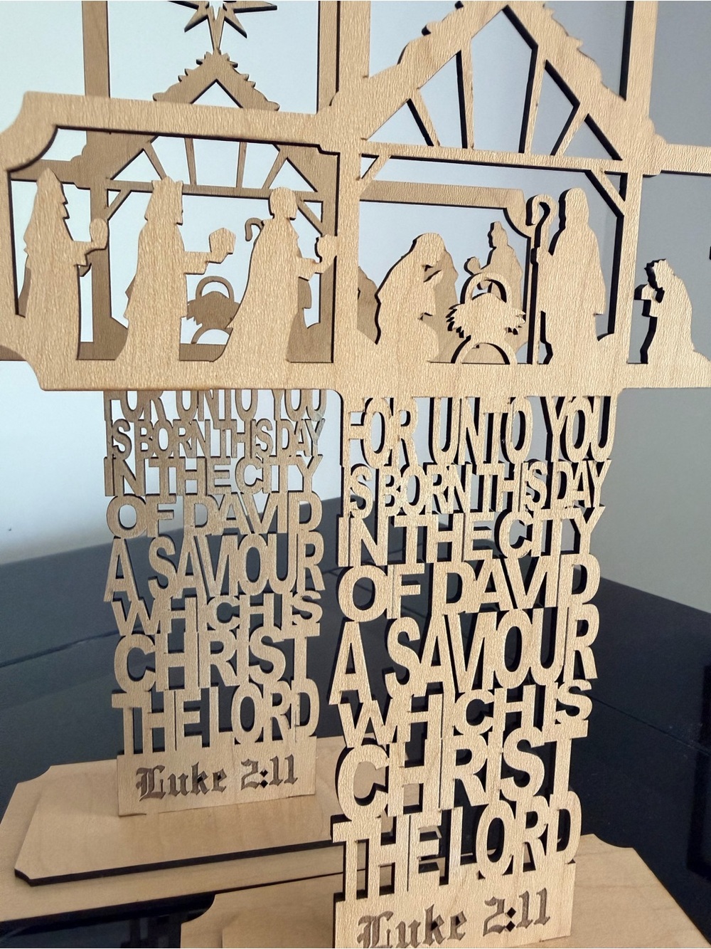 Handmade by me Luke 2:11 wood shelf sign 1/2” thick - Picture 5 of 15